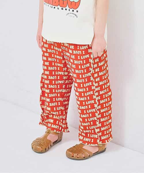 さらさら涼しいエアリープリーツ総柄ワイドパンツ リンク