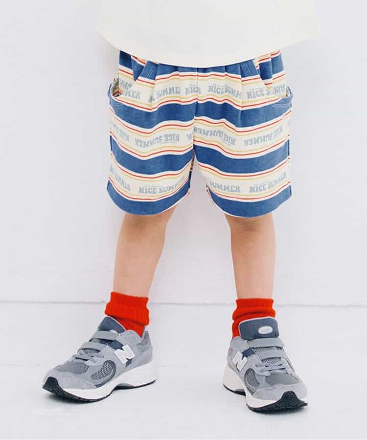 ★SALE★【リンク】夏だいすきロゴボーダーハーフパンツ_セットアップ対応