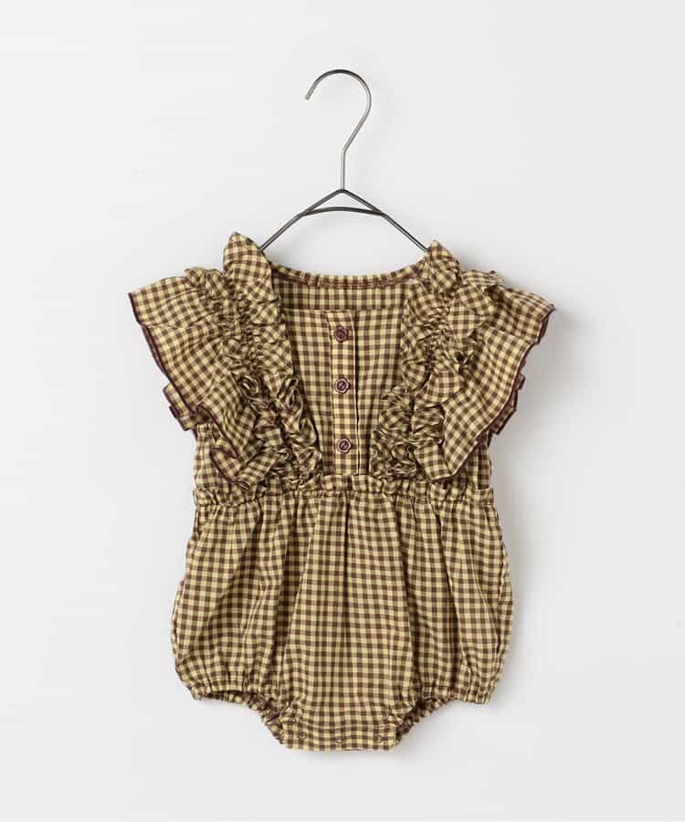 ★SALE★【リンク】染めチェックフリルロンパス