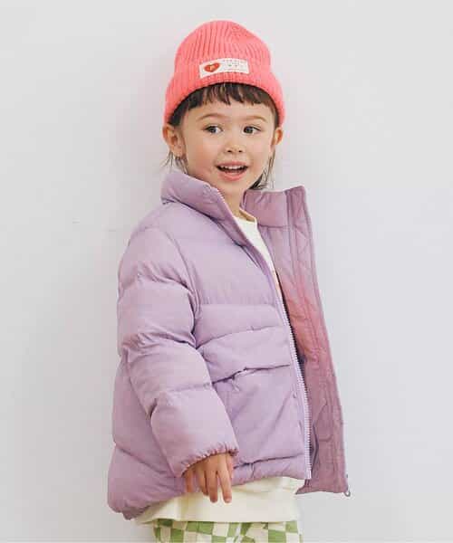 ほわほわ中綿のスタンドカラーパファージャケット マシンウォッシャブル