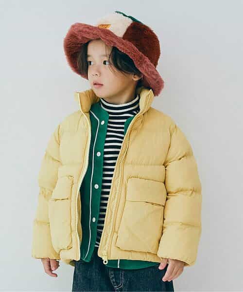 ほわほわ中綿のスタンドカラーパファージャケット マシンウォッシャブル