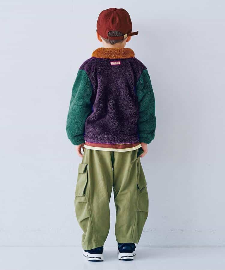★予約★総柄とマルチカラーのファーフリースジャケット 全7色_925780