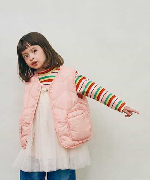 ほわほわ中綿のライトキルティングベスト