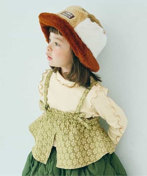 花柄ジャガードビスチェリブトップスセット