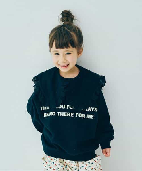 レーストリムフリル衿カットソートップス