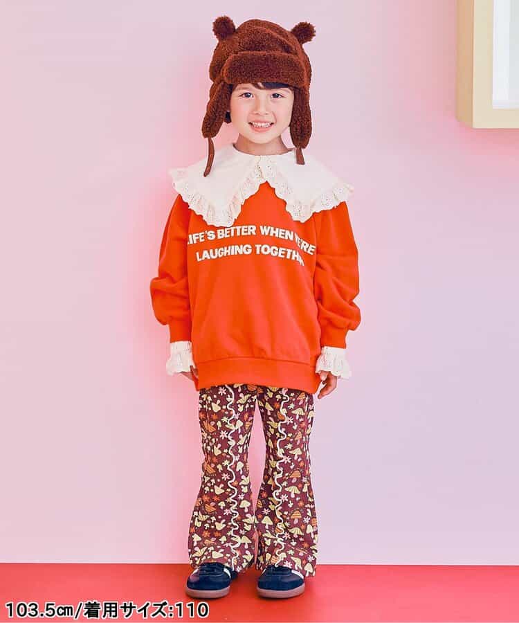 おおきいフリル衿とキャンディスリーブのロンT_923652