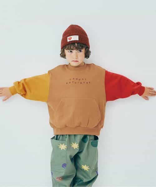 ロゴ刺繍ポケットトレーナー