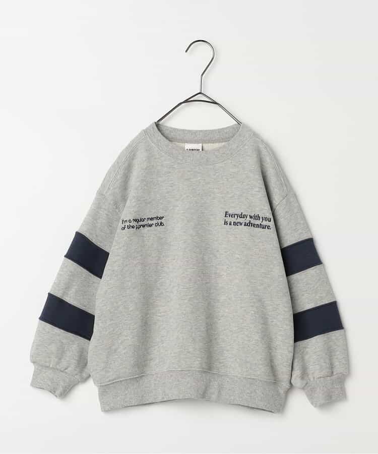 ロゴ刺繍袖切替トレーナー_923797