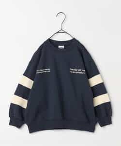 ロゴ刺繍袖切替トレーナー_923801