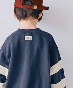 ロゴ刺繍袖切替トレーナー_923812