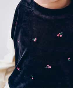 刺繍ベロアドッキングペプラムトップス リンク セットアップ対応_923867