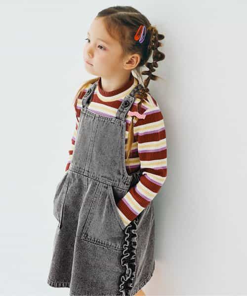 サイドフリルデニムジャンスカ