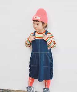 サイドフリルデニムジャンスカ