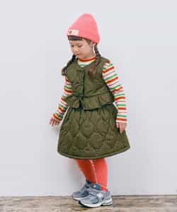 【再入荷！】ベストとスカートにもなるキルティング3WAYジャンスカ