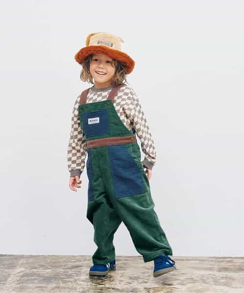 マルチカラーコーデュロイオーバーオール