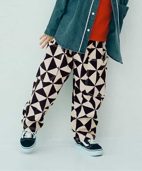 ★SALE★総柄ツイルワイドパンツ