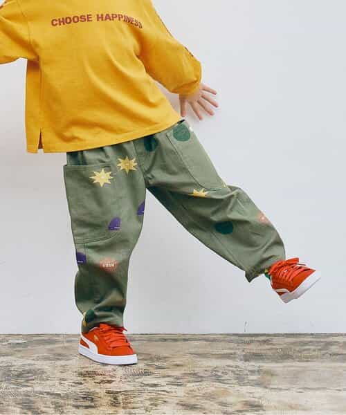 ★SALE★総柄ツイルワイドパンツ