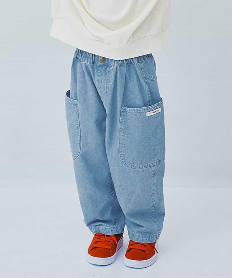 総柄ツイルワイドパンツ