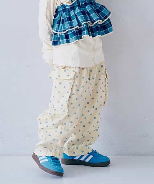 ボリュームシルエットひざタックカーゴパンツ