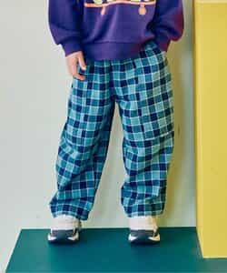 フランネルチェックリラックスストレートパンツ リンク_924429