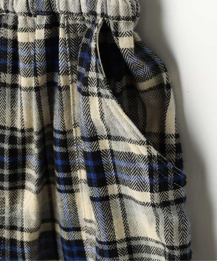 フランネルチェックリラックスストレートパンツ リンク_924438