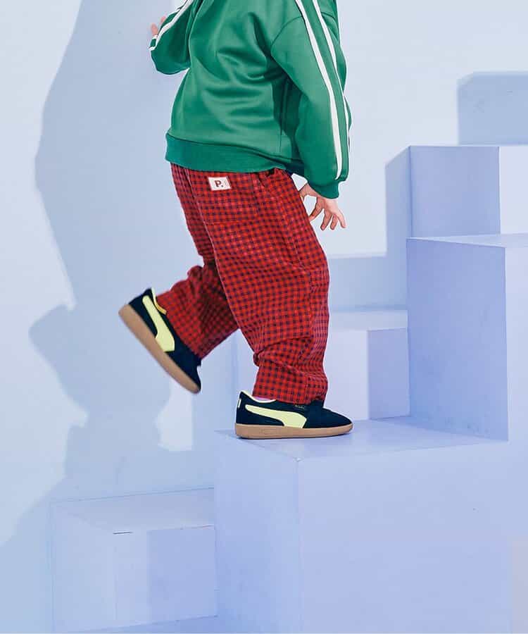 フランネルチェックリラックスストレートパンツ リンク_924431