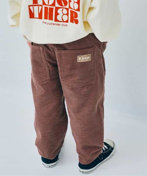 コーデュロイワイドストレートパンツ