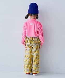フランネルチェックリラックスストレートフリルパンツ リンク_924470