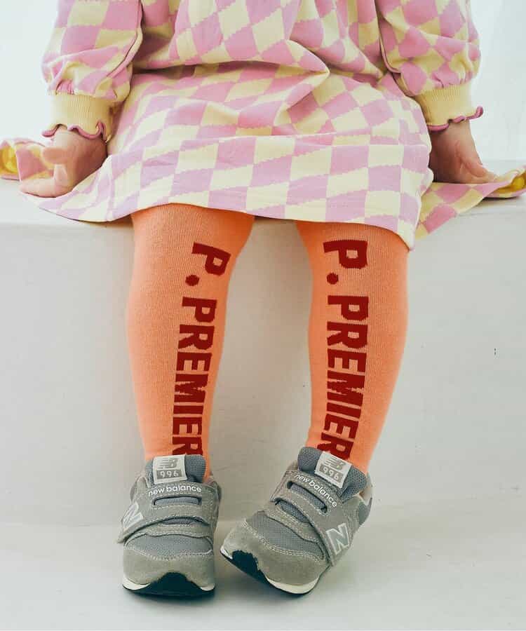 フロントロゴデザインカラフルタイツ