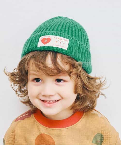 ビーニー2点　ピンク　グリーン KIDS/JUNIOR】Double Line Junior Beanie ダブルラインジュニア