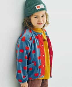 ベロアタッチのメルティ起毛フリーススナップカーディガン リンク