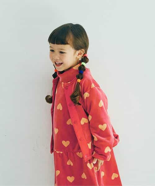 ベロアタッチのメルティ起毛フリーススナップカーディガン リンク