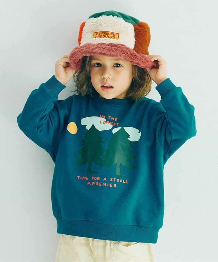 イロチ買いしたいバリエーショングラフィック裏起毛トレーナー