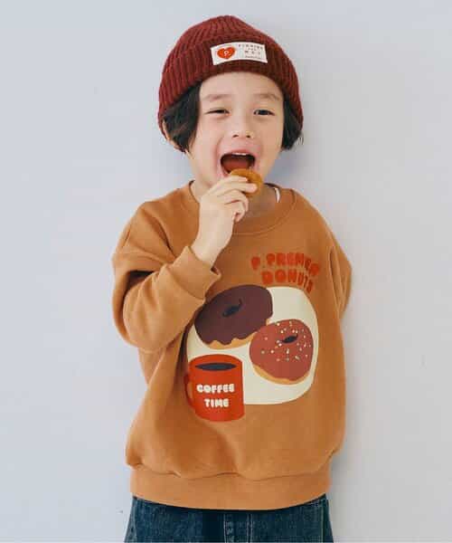 イロチ買いしたいバリエーショングラフィック裏起毛トレーナー