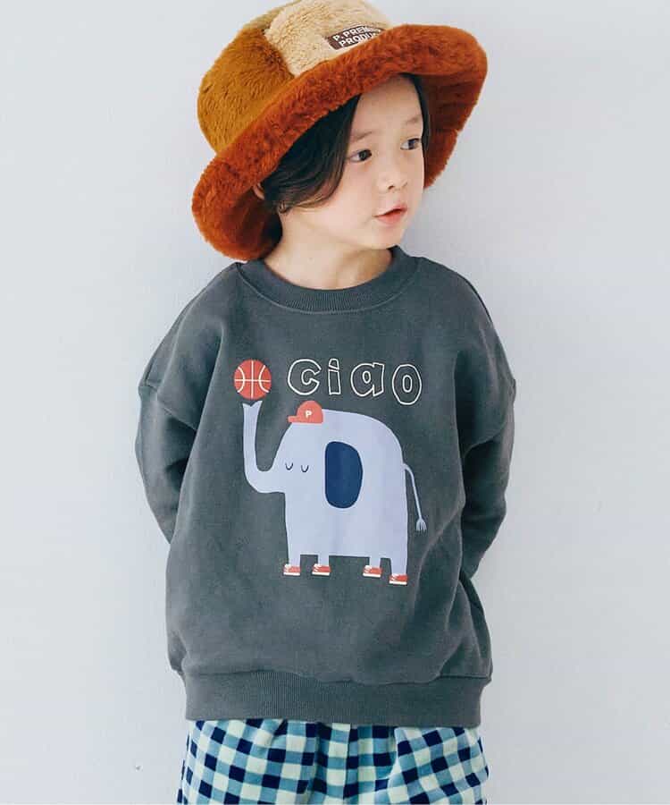 イロチ買いしたいバリエーショングラフィック裏起毛トレーナー