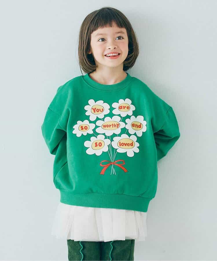 イロチ買いしたいバリエーショングラフィック裏起毛トレーナー