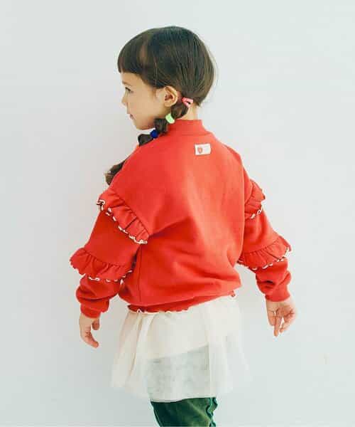 裏起毛フリルトレーナー