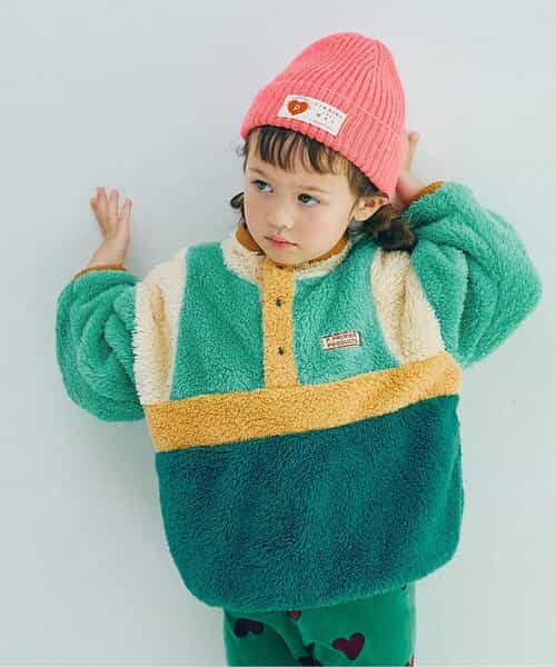 マルチカラー切替ファーフリースプルオーバー