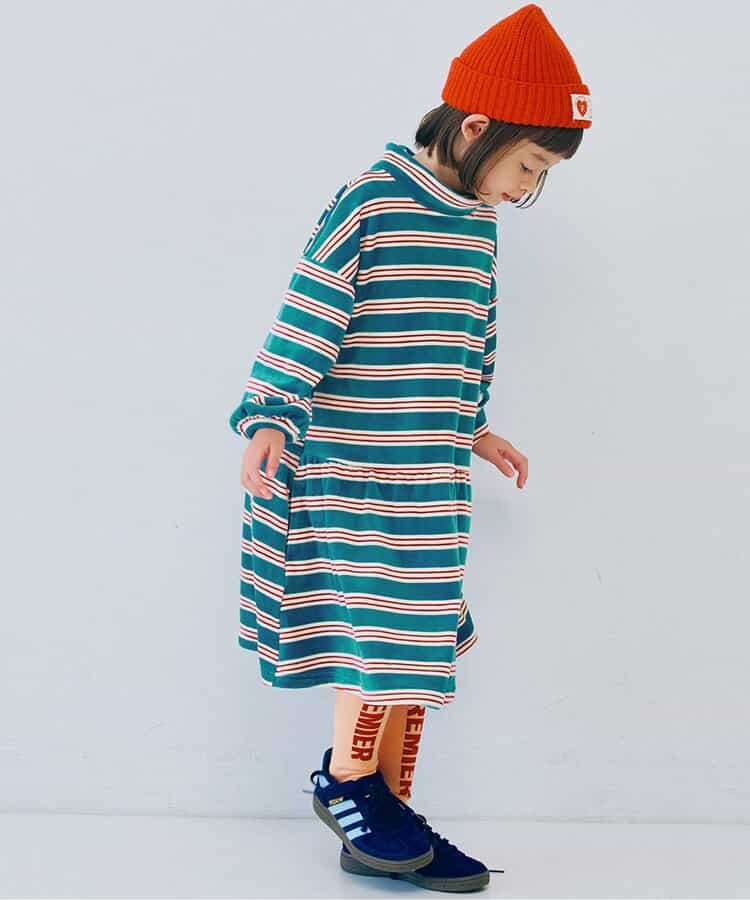 ベロアタッチのメルティ起毛フリースぬくぬくワンピース リンク