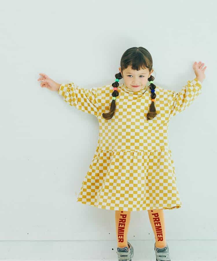 ベロアタッチのメルティ起毛フリースぬくぬくワンピース リンク