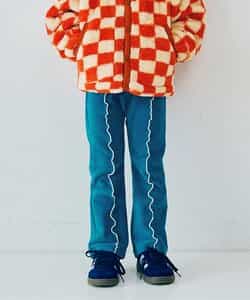 配色メロウストレッチニットコールパンツ