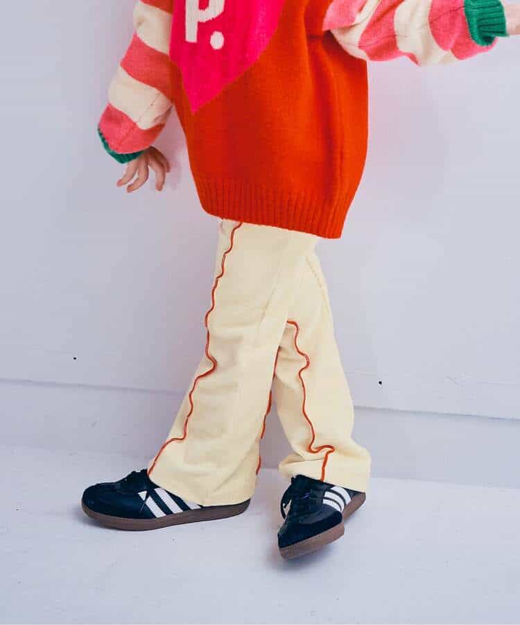イロチ買いしたい配色メロウストレッチニットコールパンツ  10分丈