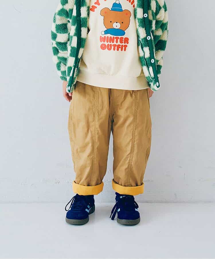 ぬくぬくなのにかっこいい裏フリースのワイドパンツ