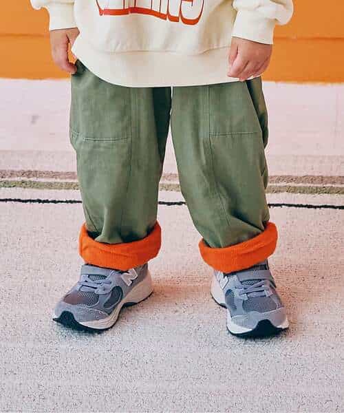 ぬくぬくなのにかっこいい裏フリースのサイドポケットパンツ あったか  10分丈