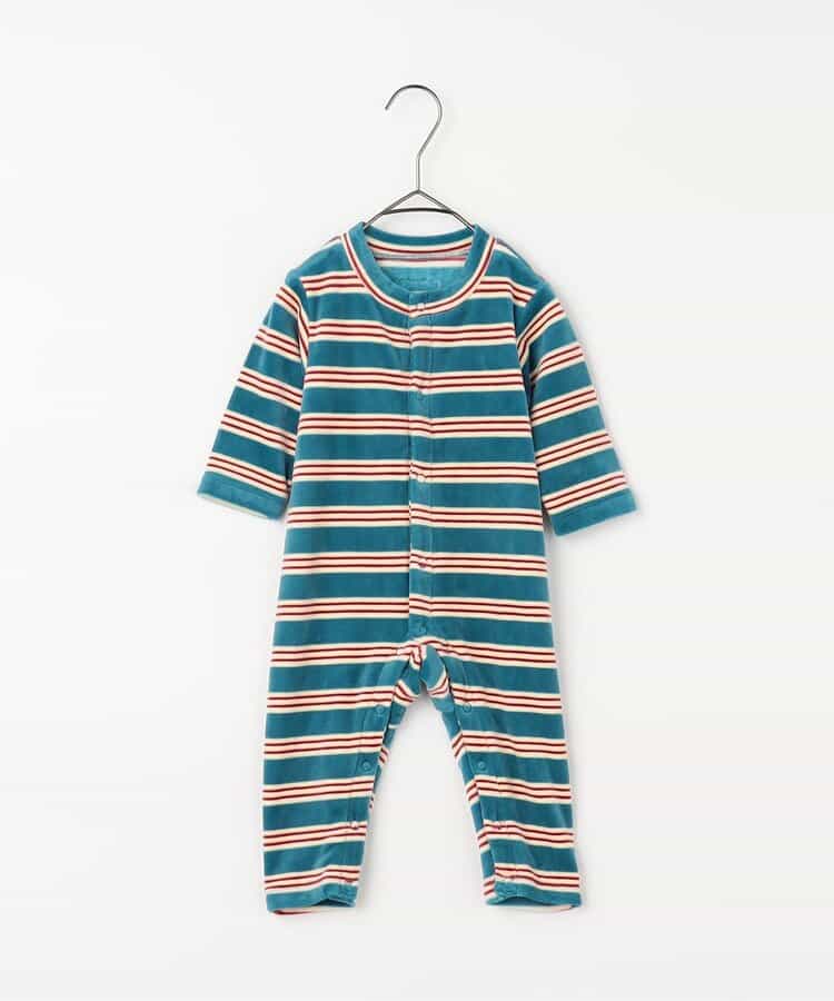 ベロアタッチのメルティ起毛フリースぬくぬくカバーオール リンク