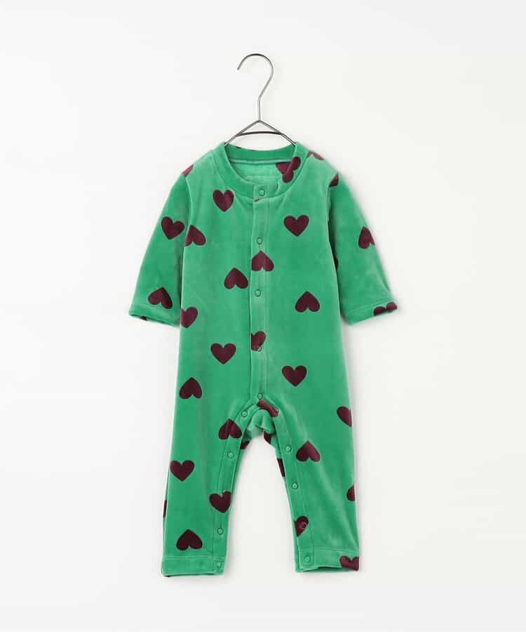 ベロアタッチのメルティ起毛フリースぬくぬくカバーオール リンク