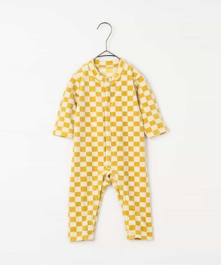 ベロアタッチのメルティ起毛フリースぬくぬくカバーオール リンク