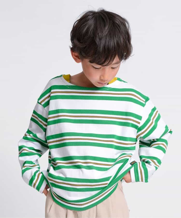 BRUH ボーダーバスクシャツ