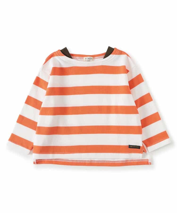 BRUH ボーダーバスクシャツ