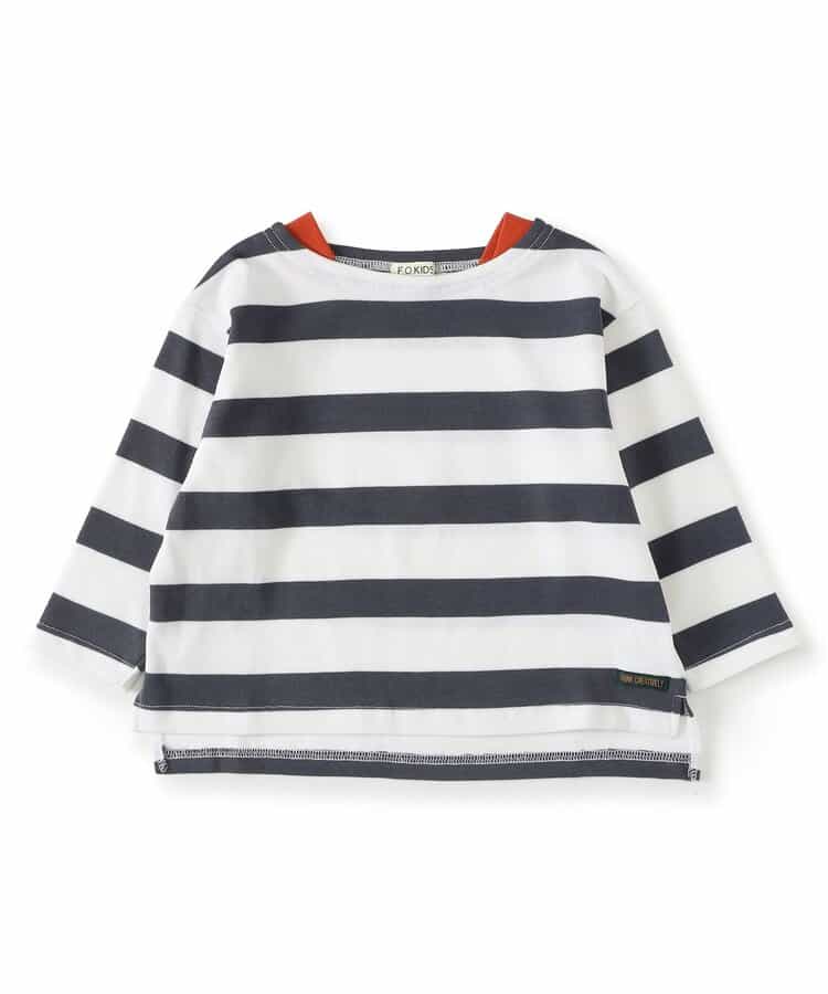 BRUH ボーダーバスクシャツ